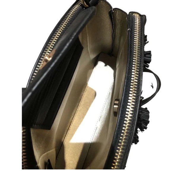 NINE WEST black floral Pom crossbody - Picture 13 of 13